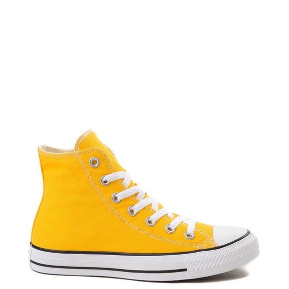 mustard yellow converse high tops